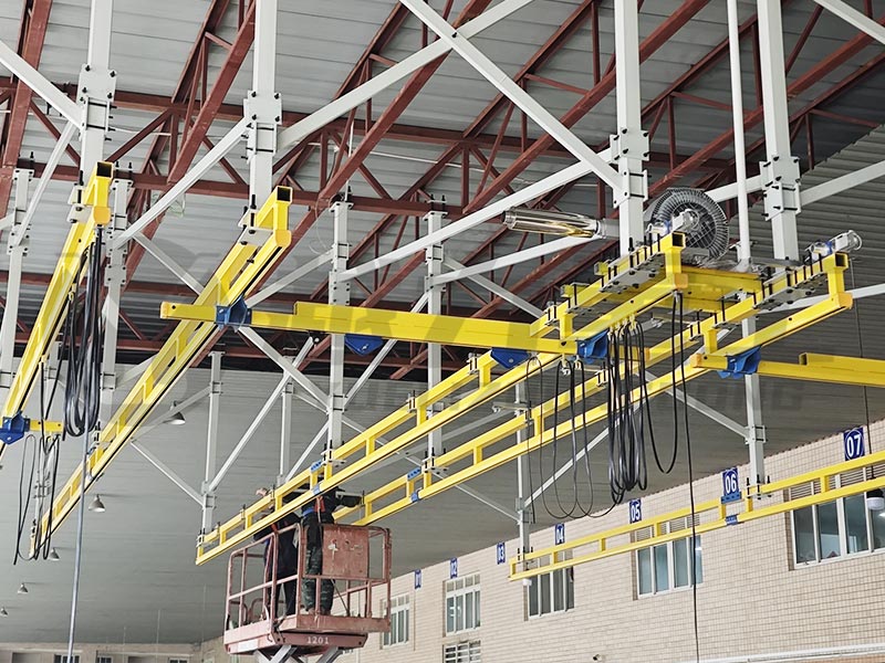 懸掛式KBK起重機在四川成都室外裝貨平臺中的應用